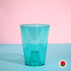 Горшок для орхидей, 1,2 л, 12,5 × 16,6 см, пластик, прозрачно-бирюзовый No Brand