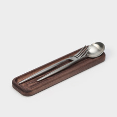 Лоток для подачи столовых приборов, 27×7×2 см, темный бук Wild Kitchen