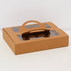Коробка для кейк-попсов, 25 х 20 х 5 см, крафт Upak Land