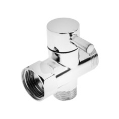 Дивертор zein z743, для смесителя, корпус цинк, цвет хром