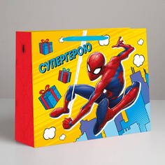 Пакет подарочный крафт Marvel