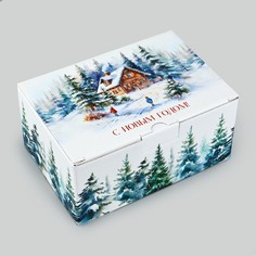 Коробка подарочная новогодняя складная Дарите счастье