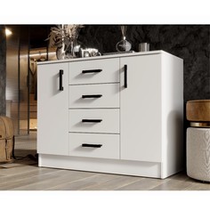 Комод эра (к1000-2д), 1000х430х830, белый No Brand