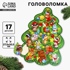 Головоломка деревянная на новый год Лесная мастерская