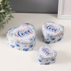Шкатулка металл сердце No Brand