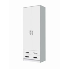 Шкаф дуэт платяной белый гладкий 800х2200х487 No Brand