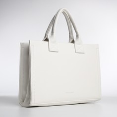 Сумка женская на молнии textura, средний размер, цвет белый