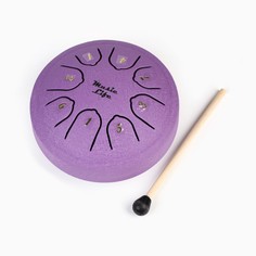 Глюкофон - музыкальный инструмент, music life, сиреневый, 11,4 см, 8 лепестков