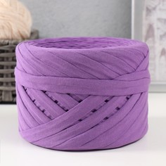 Трикотажная пряжа, ширина 7-9 мм, 100м/295 гр±10% (39 - темная сирень) Softino
