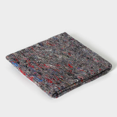 Салфетка - тряпка хозяйственная доляна, 50×60 см, плотность 180 г/м², строчка 2,5 мм, с оверлоком, серая