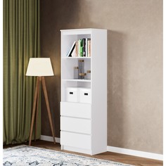 Стеллаж мадера, 604х370х1800, белый No Brand