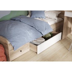 Ящик для кровати киви, 892х432х204, белый/дуб делано No Brand