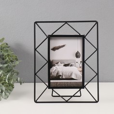 Фоторамка металл на 1 фото 10х15 см No Brand