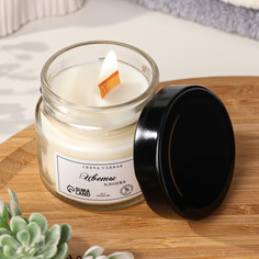 Свеча ароматическая из соевого воска в банке, 75 г, цветы хлопка Богатство Аромата