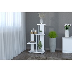 Подставка для цветов №1, 500х500х852, белый No Brand