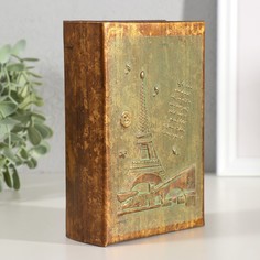 Шкатулка-книга дерево, кожзам No Brand