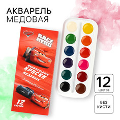 Акварель медовая 12 цветов в картонной коробке, без кисти, Disney