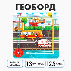 Настольная игра. геоборд с доп. элементами Лесная мастерская
