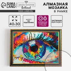 Алмазная мозаика с частичным заполнением и форменными стразами на раме Школа талантов
