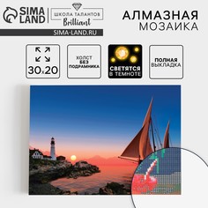 Алмазная мозаика с полным заполнением со светящимися стразами на холсте Школа талантов