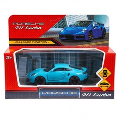 Машина металл Porshe 911 Turbo инерция, двери, Размер 10 Технопарк