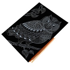 Гравюра МУЛЬТИ АРТ SCRATCHART-CLR-OWL1