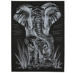 Гравюра МУЛЬТИ АРТ 100SCRATCHART-SLV-ELEPHANT