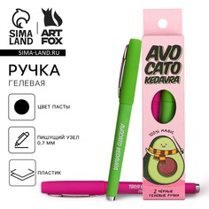 Ручка гелевая черная паста Art Fox