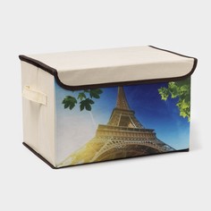 Короб стеллажный для хранения с крышкой No Brand
