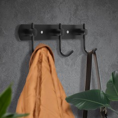 Вешалка cappio cvt004, металлическая, трехрожковая, цвет черный