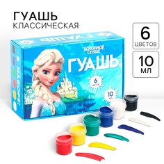 Гуашь 6 цветов по 10 мл, холодное сердце Disney