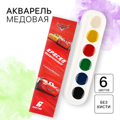 Акварель медовая 6 цветов в картонной коробке , без кисти, Disney