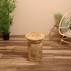Столик кофейный 38х38х45 см, манговое дерево No Brand