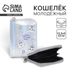 Кошелек с голографическим эффектом unicorn kitty, 12.5х9х2 см Nazamok