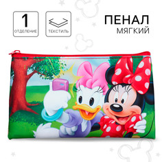 Пенал мягкий, 1 отделение, 105х195 мм, минни маус Disney