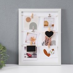 Фоторамка пластик на 6 фото 10х10, 9х13 см No Brand
