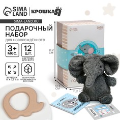 Набор подарочный: мягкая игрушка+прорезыватель+карточки для фото