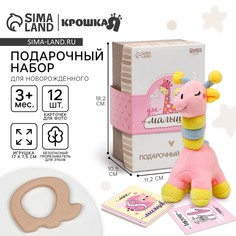 Набор подарочный: мягкая игрушка+прорезыватель+карточки для фото