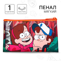 Пенал мягкий, 1 отделение, 105х195 мм, гравити фолз Disney
