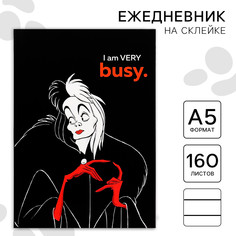 Ежедневник а5, 160 листов, i’m very busy, villians Disney