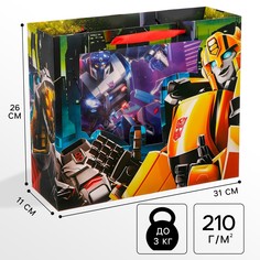Пакет подарочный, 31х26х11 см, упаковка, трансформеры Hasbro