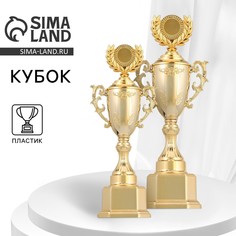 Кубок 122d, наградная фигура, золото, подставка пластик, 29,5 × 11 × 8 см. Командор