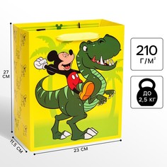 Пакет подарочный, 23х27х11.5 см, упаковка, микки маус Disney