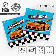 Салфетки бумажные 25*25см Страна Карнавалия