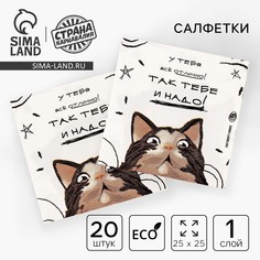 Салфетки бумажные 25*25см Страна Карнавалия