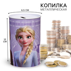 Копилка металлическая, 6,5 см х 6,5 см х 12 см Disney