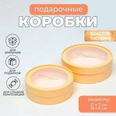 Коробка - тубус 2 в 1, с прозрачной крышкой No Brand