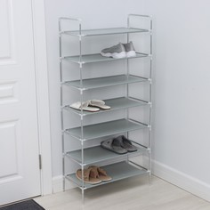 Полка для обуви ladо́m, 7 ярусов, 60×30×120 см, цвет белый