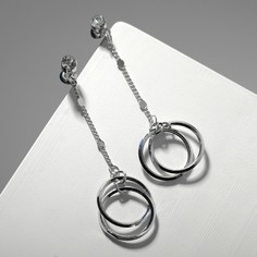 Серьги висячие со стразами Queen Fair
