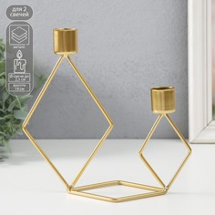 Подсвечник металл на 2 свечи No Brand